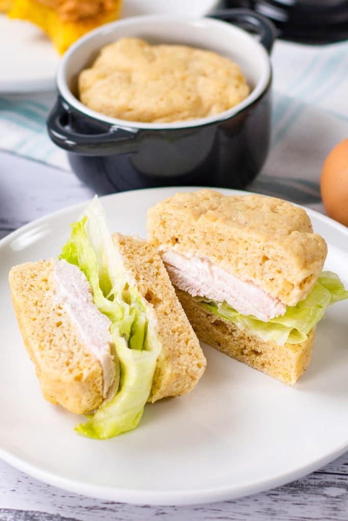 Quick bread sandwich on a plate.