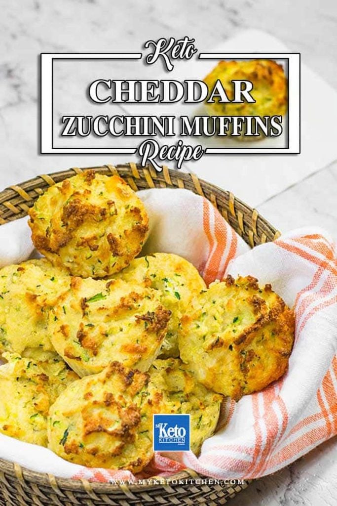 Keto Zucchini Muffins - Savory Cheddar Cheese