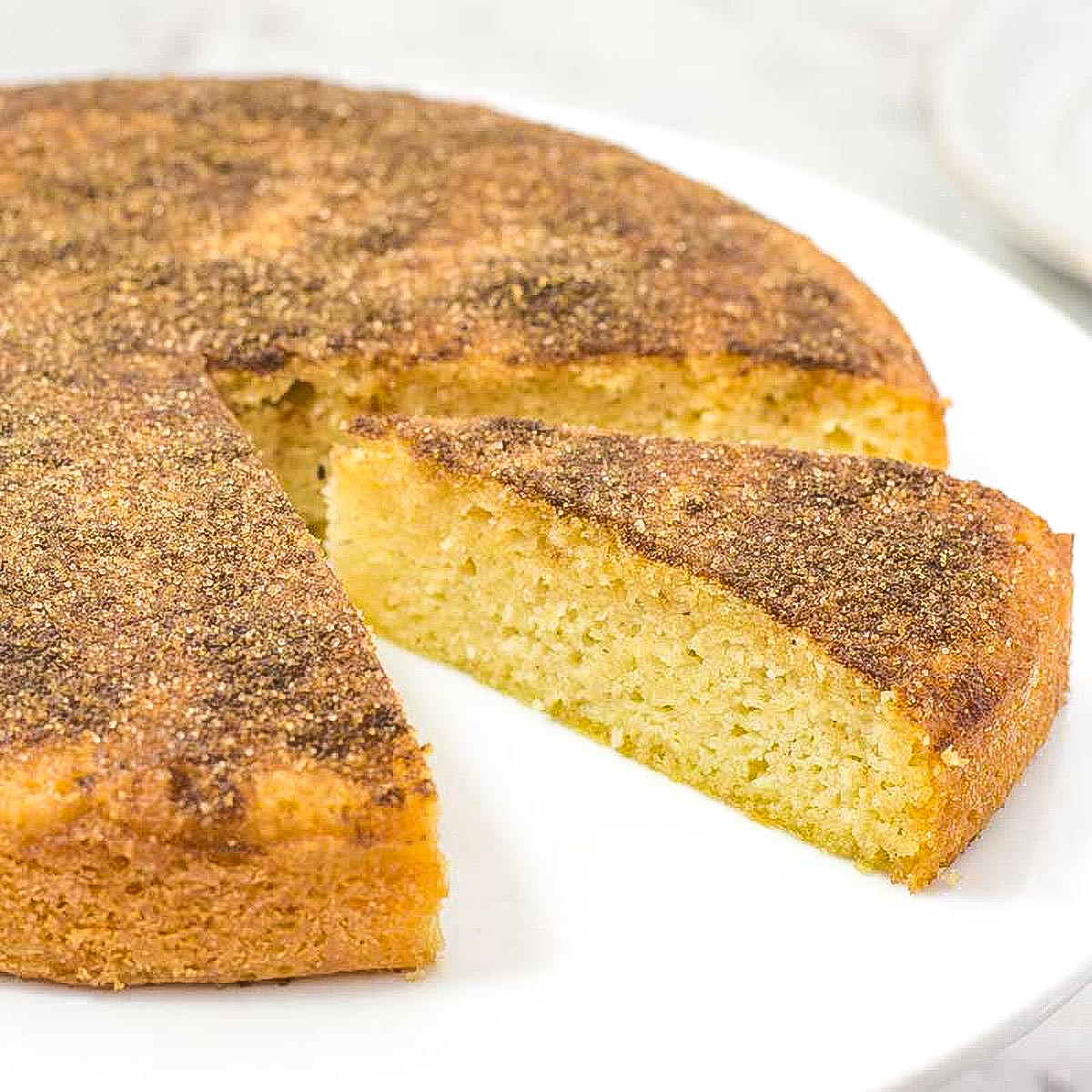 Keto cinnamon tea cake.