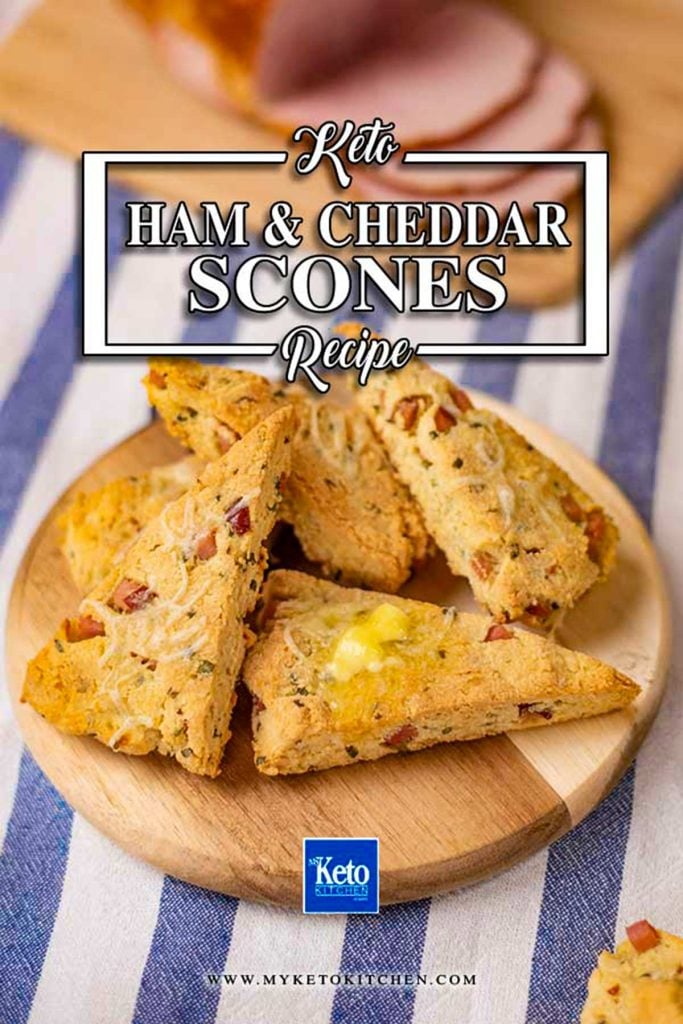 Keto scones on a serving plate.