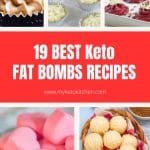 Five keto fat bombs images wit ext saying. "the best keto fat bombs recipes.