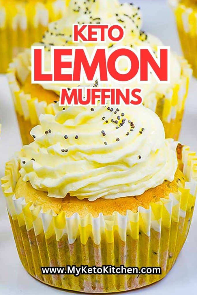 One keto lemon poppy seed muffin.