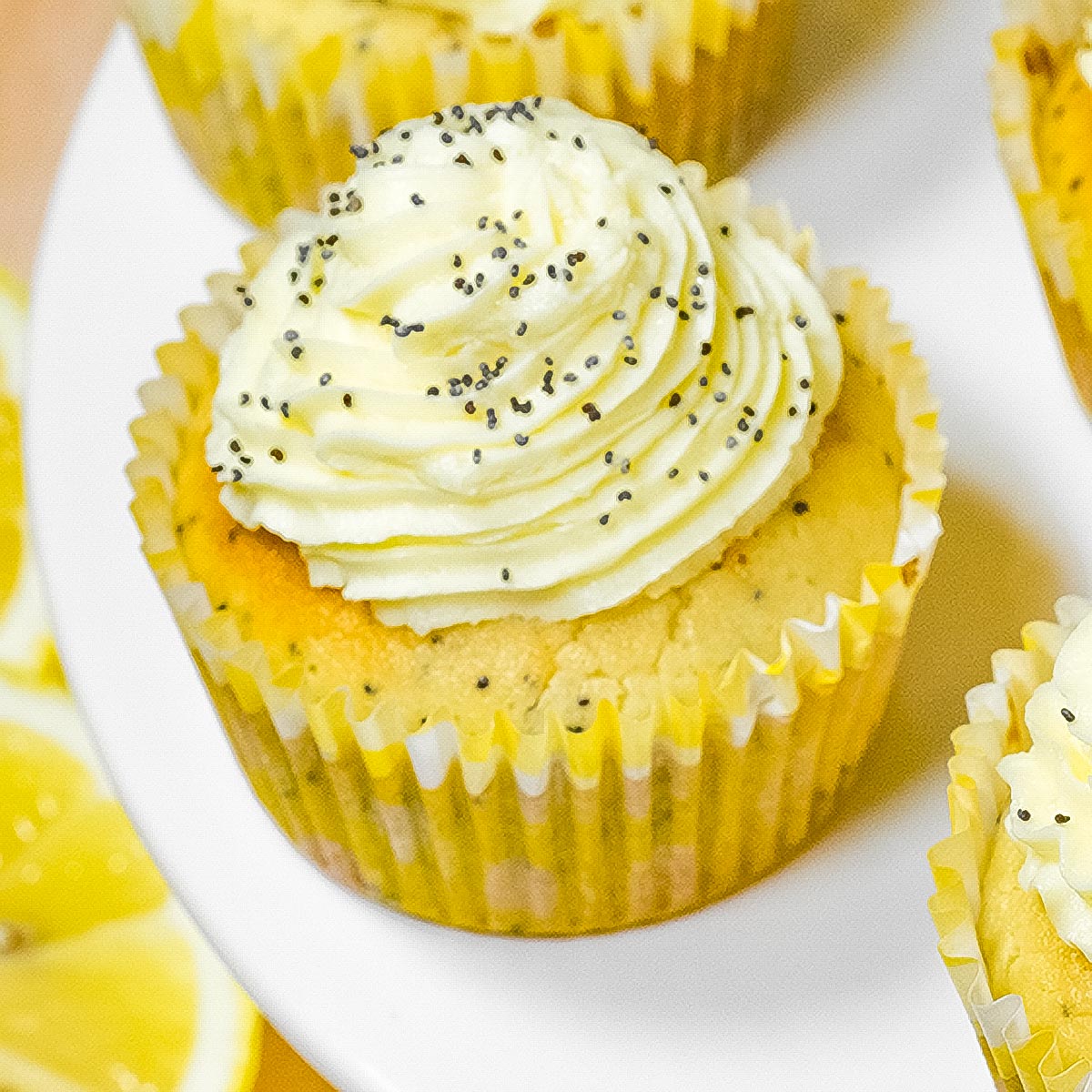 Lemon poppy seed muffins.