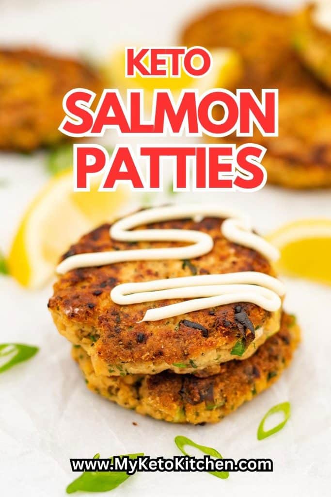 Two Keto salmon patties.