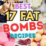 Five keto fat bombs images wit ext saying. "the best keto fat bombs recipes.