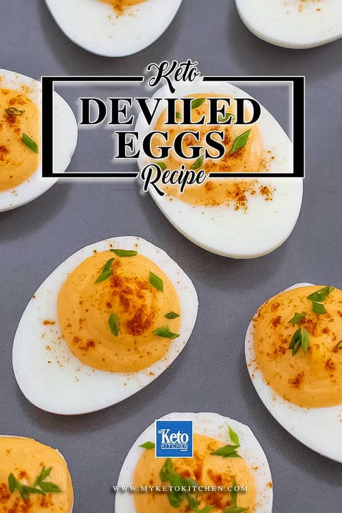 Keto deviled eggs recipe.