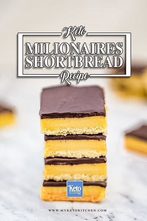 Keto caramel slice, also called millionaires shortbread.
