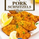 The best Keto Schnitzel recipe, crispy crust with moist meat.