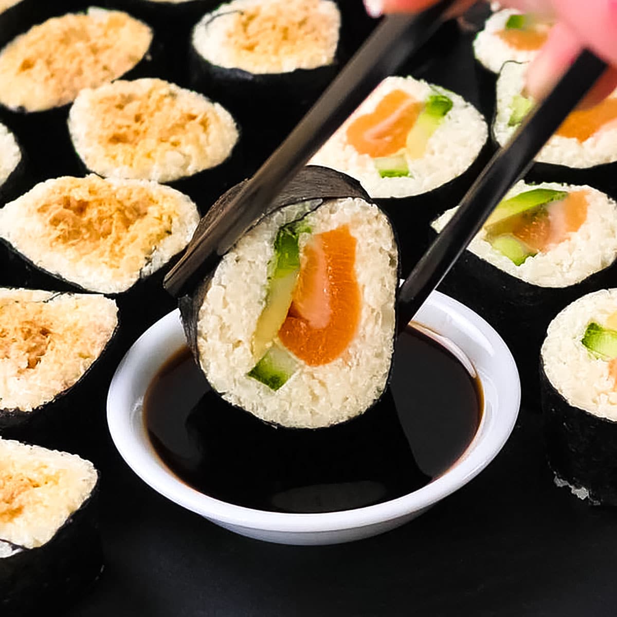 Keto sushi rolls.