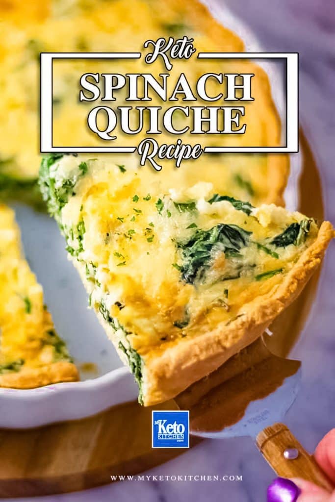 Keto Spinach Quiche Recipe, Homemade.