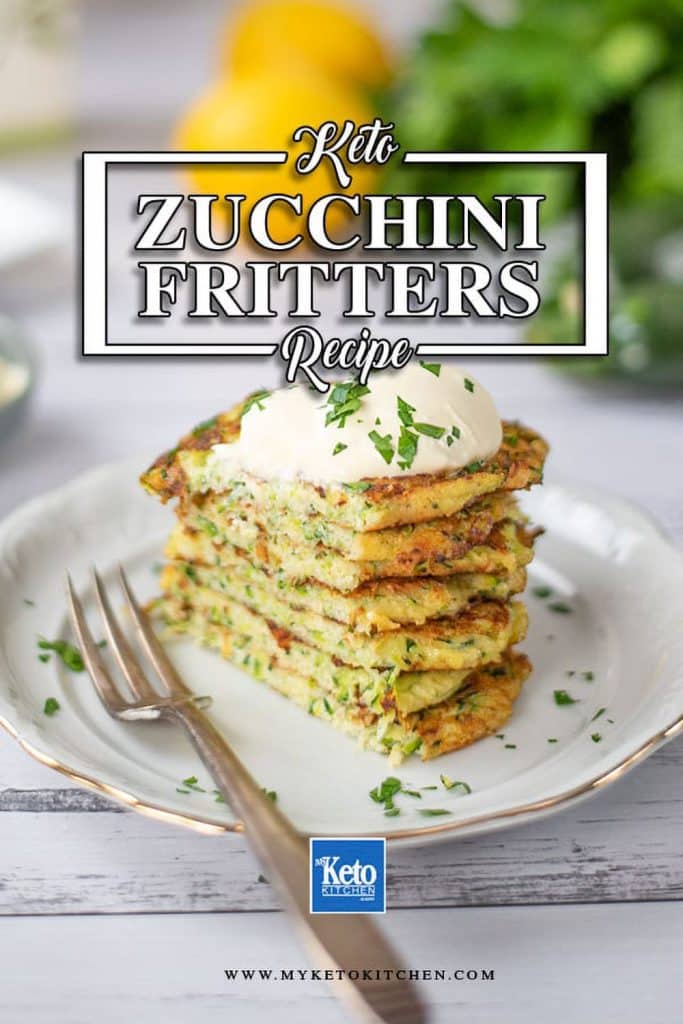 Keto Zucchini Fritters are crispy on the outside and soft on the inside.
