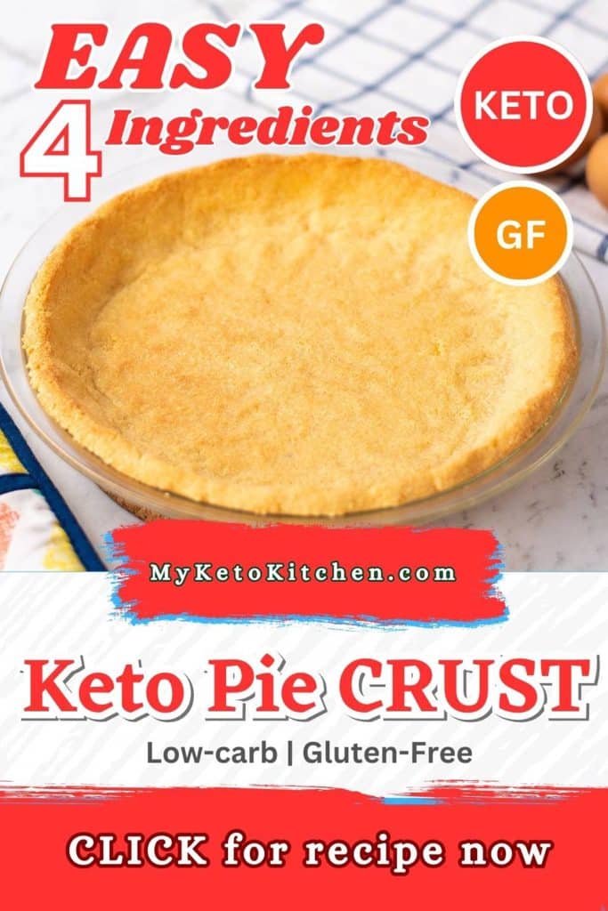 Keto pie crust in a pie dish ready to use.