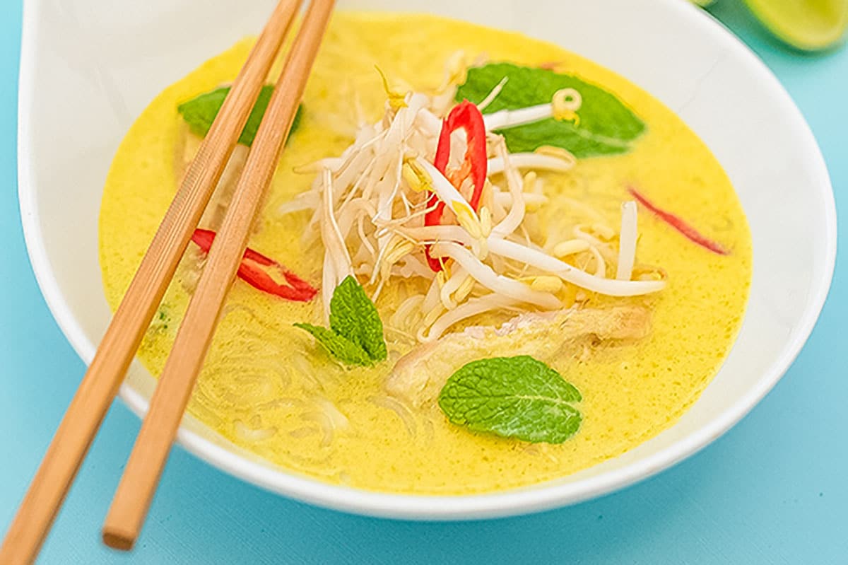 Chicken Laksa Soup Recipe Healthy Keto Version by My Keto Kitchen