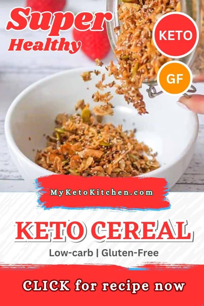 Keto cereal in a bowl.