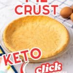Keto pie crust in a pie dish