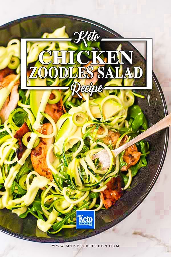 Keto Chicken Zoodles Salad Recipe