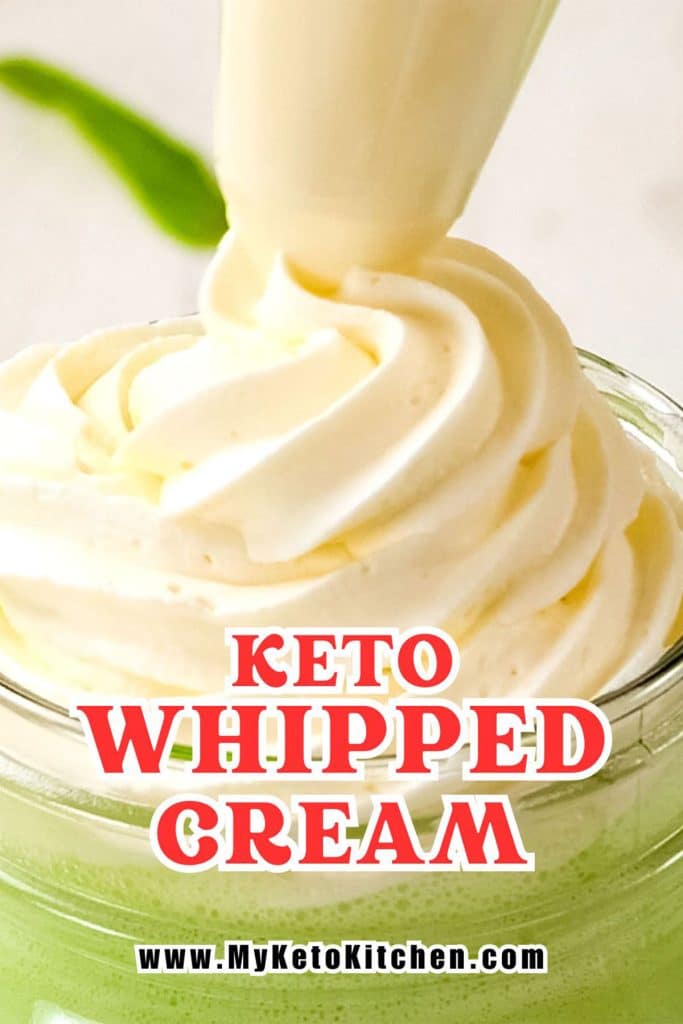 Keto whipped cream on a smoothie.