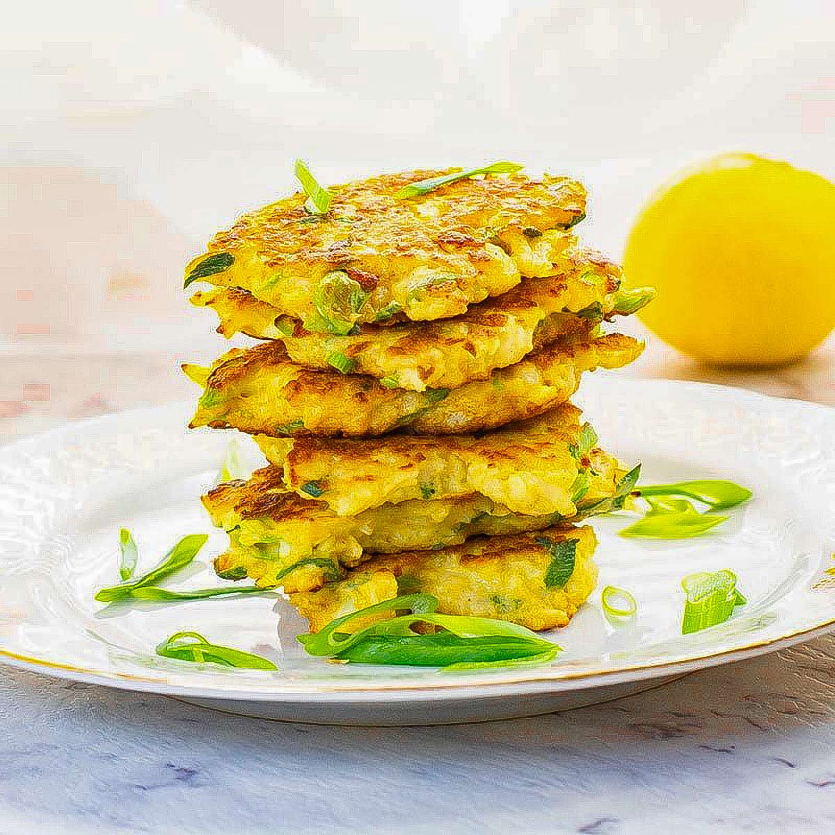 Cauliflower fritters recipe.