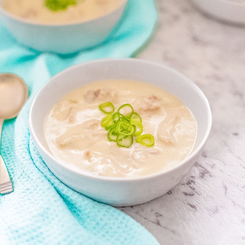 Pork and fennel soup.