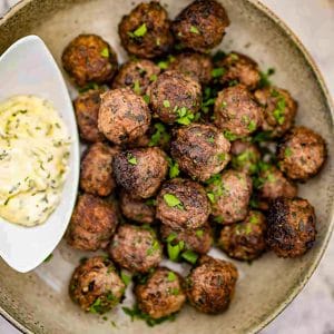 Keto greek meatballs.