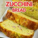 Two slices of keto zucchini bread.