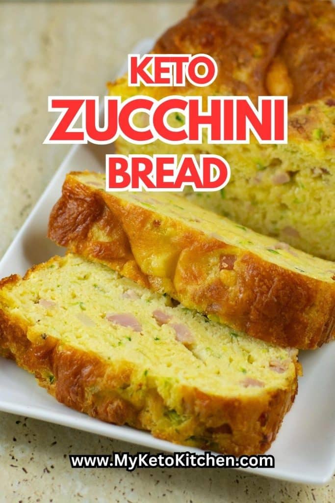 Two slices of keto zucchini bread.