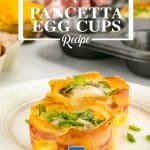 Keto Egg Cups Recipe - Loaded with Healthy Amino Acids from Eggs with just 1g Net Carbs.