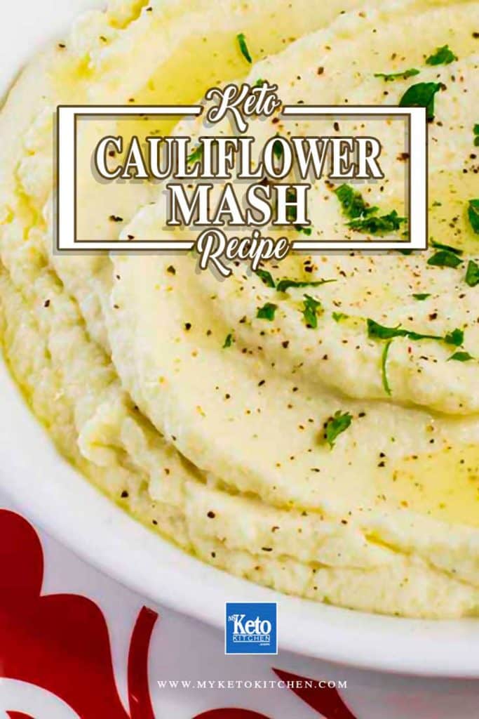 Cauliflower mash in a bowl.