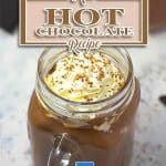 Keto chocolate milk in a glass.