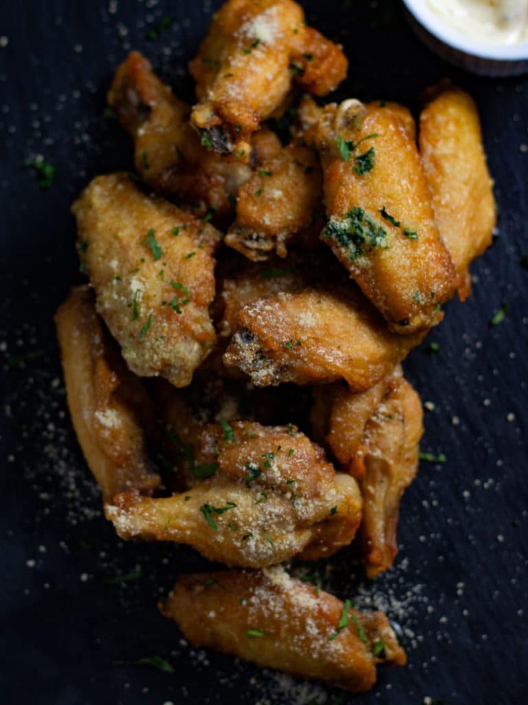 Keto Parmesan Chicken Wings.