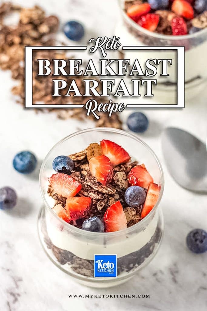 Keto-friendly yogurt parfait recipe.