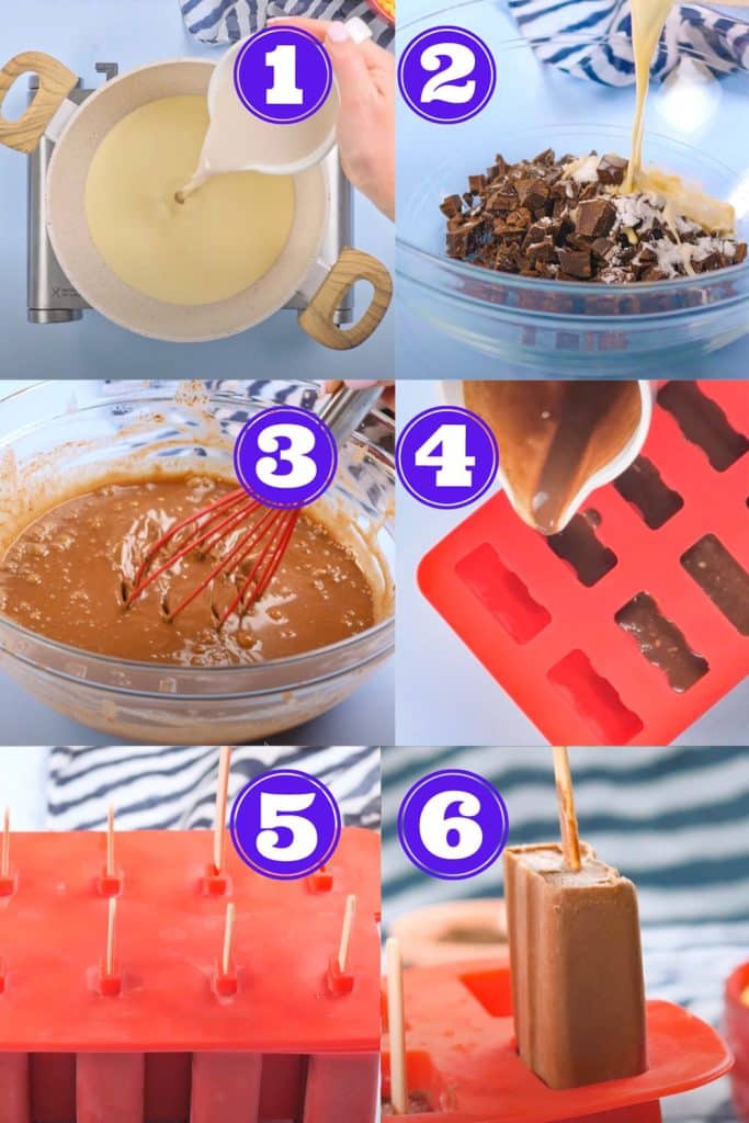 How to make keto ice cream bars step by step instructions.