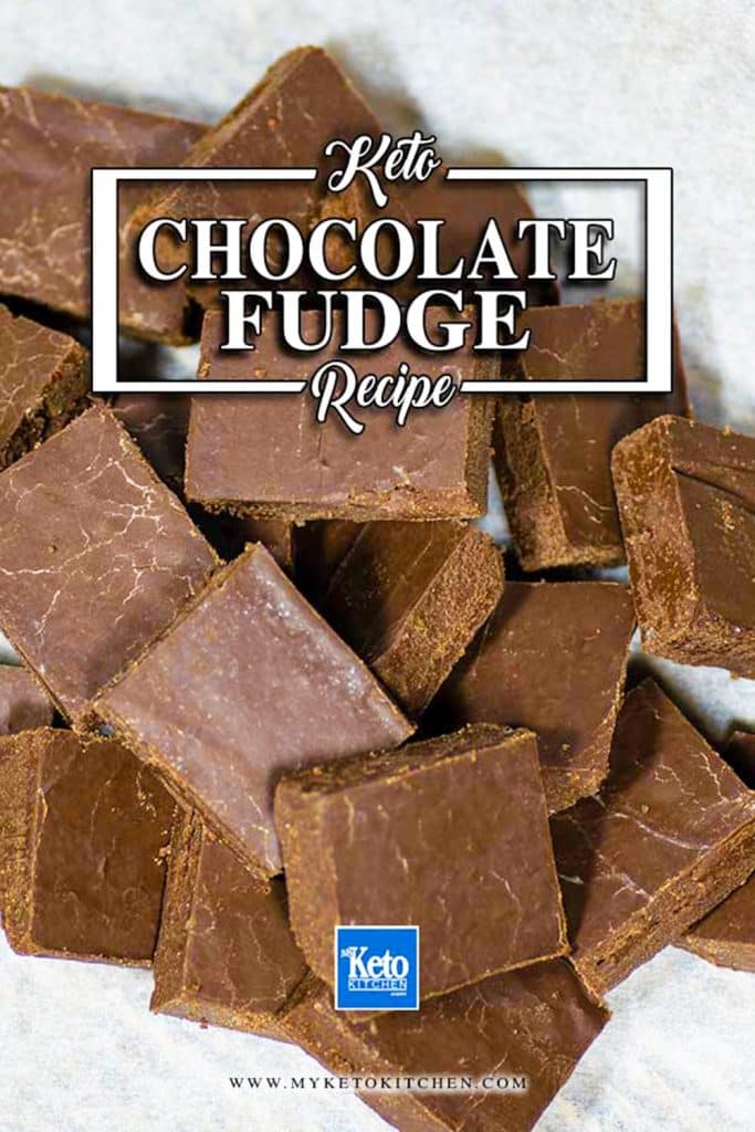 Keto fudge blocks in a basket.