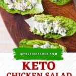 Keto chicken salad in lettuce cups.