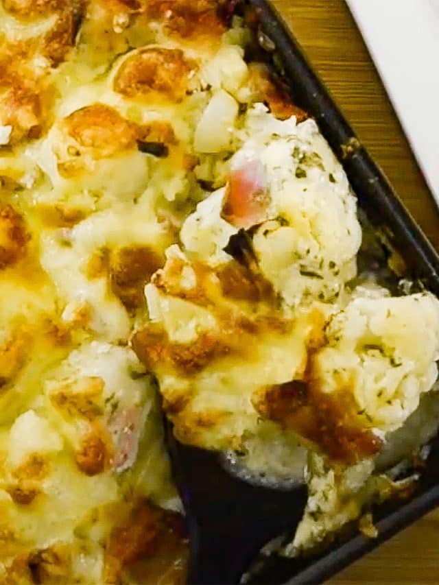 Keto Cauliflower Cheese Bake