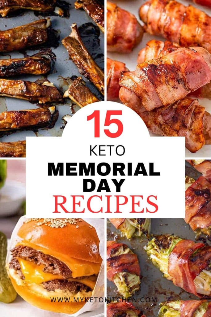 Four images of keto Memorial Day Recipes.